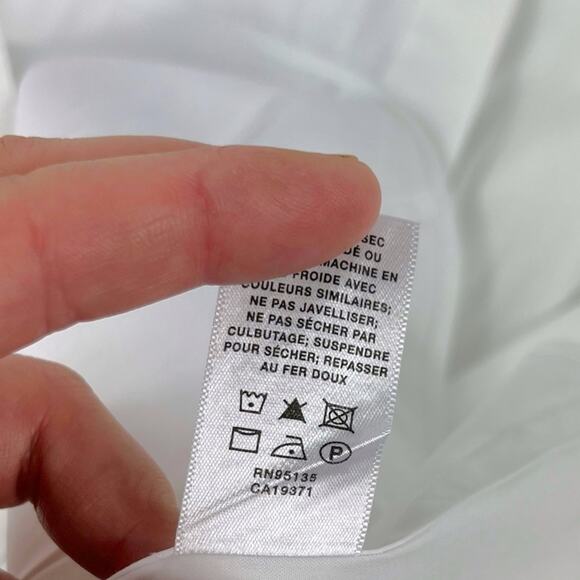 Lafayette 148 New York Hayward Stretch Cotton Blend Button-up Shirt Size 4 - Picture 8 of 8